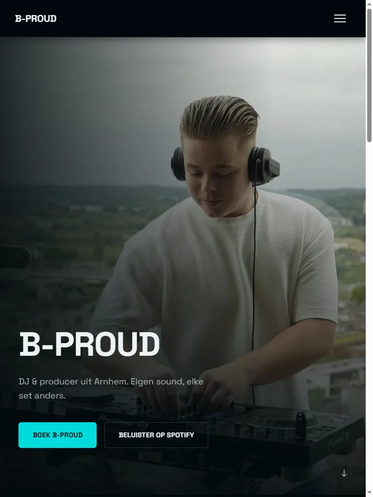 Tabletweergave van B-Proud